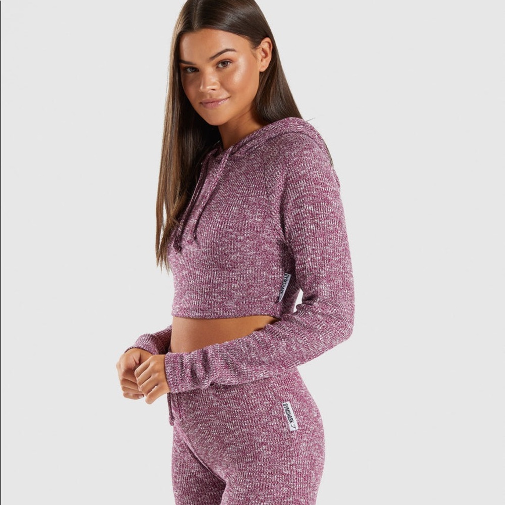 Gymshark Purple Cropped Hoodie